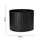 Cachepot Decorativo De Metal 3d Preto 17x22 Cm M02 - D'rossi