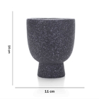 Cachepot Decorativo Em Cerâmica Flocos Preto 14x11 Cm - D'ros