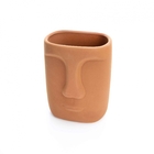 Cachepot Decorativo Em Cerâmica Rosto Terracota 17x14 Cm F04