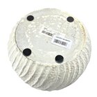 Cachepot Decorativo Em Cimento Martelado Branco Fosco Grande