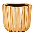 Cachepot Dourado Em Ceramica 08639 Mart