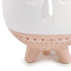 Cachepot Em Ceramica Branco E Rose 12 5x16 5 Cm M02 - D'rossi