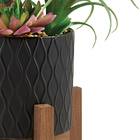 Cachepot Em Cerâmica Com Suculenta Permanente 11662 Mart