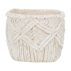 Cachepot em Cimento Okan 15x18,5 Branco Mart
