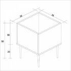 Cachepot Em Mdp 35x50cm Box Estilare Preto