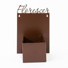 Cachepot Florescer Aço Galvanizado - Preto