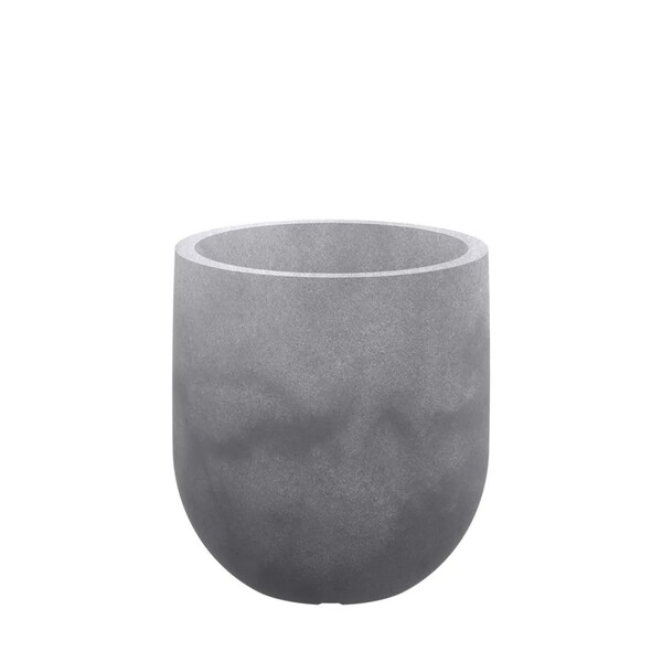 Cachepot Grande (de 31cm a 50,9cm) Plástico 33,5x33x3cm Tradicional Cimento Queimado Japi