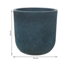 Cachepot Grande em Plástico 45x45cm com Prato Azul SP27 Vasart