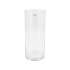 Cachepot Grande Vidro 40x19x19cm Transparente Cilindro Ts