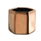 CACHEPOT HEXÁGONO COBRE EM CERÂMICA 6x 7 x 6,5cm, COBRE