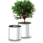 Cachepot Inox Com Rodízios 35cmx35cm Brinox