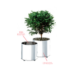 Cachepot Inox Com Rodízios 35cmx35cm Brinox