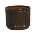 Cachepot Moderno Médio Cerâmica 10x12x0,5cm Verde Floresta Cerâmica Burguina