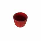 Cachepot Médio Cerâmica 10x12cm Vermelho Moderno Cerâmica Burguina