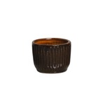Cachepot Moderno Médio Cerâmica 10x12x0,5cm Verde Floresta Cerâmica Burguina