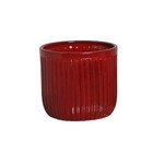 Cachepot Moderno Médio Cerâmica 10x12x0,5cm Vermelho Cerâmica Burguina