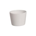 Cachepot Moderno Médio Cerâmica 10x13,6x0,5cm Branco Cerâmica Burguina