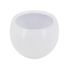 Cachepot Médio Cerâmica 13x17x17cm Branco Fosco Cresta Ts