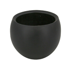 Cachepot Médio Cerâmica 13x17x17cm Preto Fosco Cresta Ts