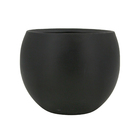 Cachepot Médio Cerâmica 13x17x17cm Preto Fosco Cresta Ts
