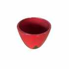 Cachepot Médio Cerâmica 14,9x15,8cm Vermelho Moderno Cerâmica Burguina