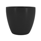 Cachepot Médio Cerâmica 15x16x16cm Preto Fosco Genoa Ts