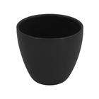 Cachepot Médio Cerâmica 15x16x16cm Preto Fosco Genoa Ts
