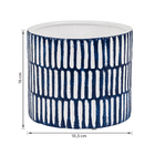 Cachepot Médio em Cerâmica 16x18,5cm Azul Moderno Burian by Cerâmica Burguina