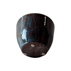 Cachepot Médio Cerâmica Moderno 22x27 Azul Petróleo