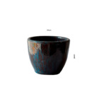 Cachepot Médio Cerâmica Moderno 22x27 Azul Petróleo