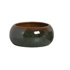 Cachepot Médio Cerâmica 31x13,5cm Verde Caramelo Moderno Burian by Cerâmica Burguina