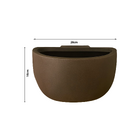 Cachepot Médio de Plástico 28x16cm com Encaixe para pendurar Marrom SJ do Brasil