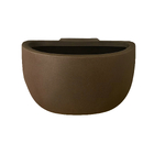 Cachepot Médio de Plástico 28x16cm com Encaixe para pendurar Marrom SJ do Brasil