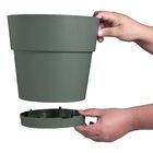 Cachepot Médio em Plástico 25cm Verde Florença West Garden