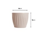 Cachepot Mdio Plstico 16x18cm Areia Geolia