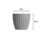 Cachepot Mdio Plstico 16x18cm Cinza Geolia