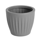 Cachepot Mdio Plstico 16x18cm Cinza Geolia