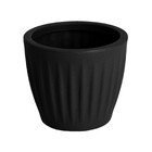 Cachepot Mdio Plstico 16x18cm Preto Geolia