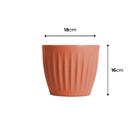 Cachepot Mdio Plstico 16x18cm Terracota Geolia