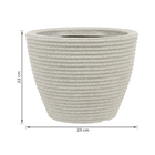 Cachepot Médio em Plástico 22x28cm Branco Mármore Cone Baixo Riscato Vasap