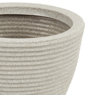 Cachepot Médio em Plástico 22x28cm Branco Mármore Cone Baixo Riscato Vasap