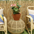 Cachepot Médio em Plástico 22x28cm Terracota Cone Baixo Riscato Vasap