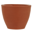 Cachepot Médio em Plástico 22x28cm Terracota Cone Baixo Riscato Vasap