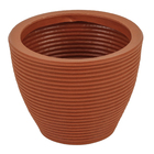 Cachepot Médio em Plástico 22x28cm Terracota Cone Baixo Riscato Vasap