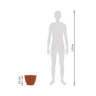 Cachepot Médio em Plástico 22x28cm Terracota Cone Baixo Riscato Vasap