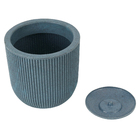 Cachepot Médio em Plástico 29x29cm com Prato Azul SP27 Vasart