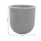 Cachepot Médio em Plástico 29x29cm com Prato Cimento SP27 Vasart