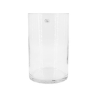 Cachepot Médio Vidro 30x19x19cm Transparente Cilindro Ts