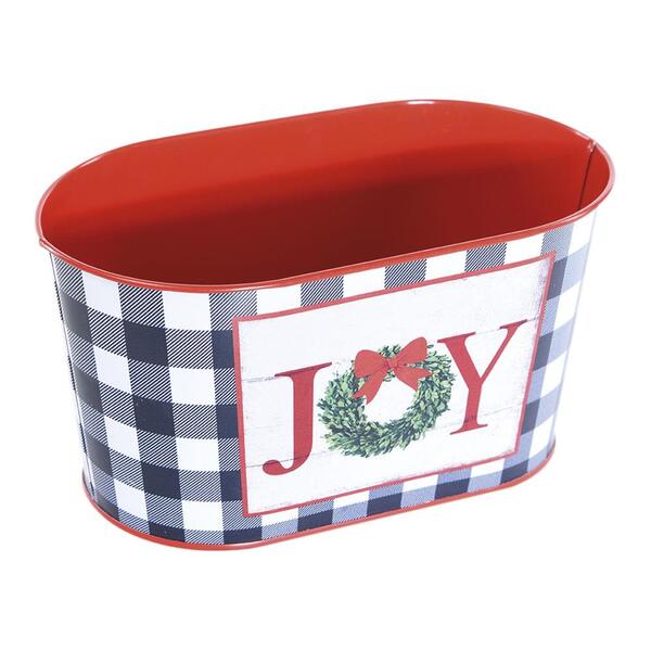 Cachepot Metal Xadrez Joy Vrm/azl 11x22x12 1113776