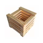 Cachepot Mini em Madeira 10x12cm Amarelo VR557 Massol